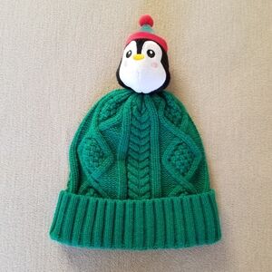 H&M Cable-Knit Beanie with Toy Girls Size 8/14